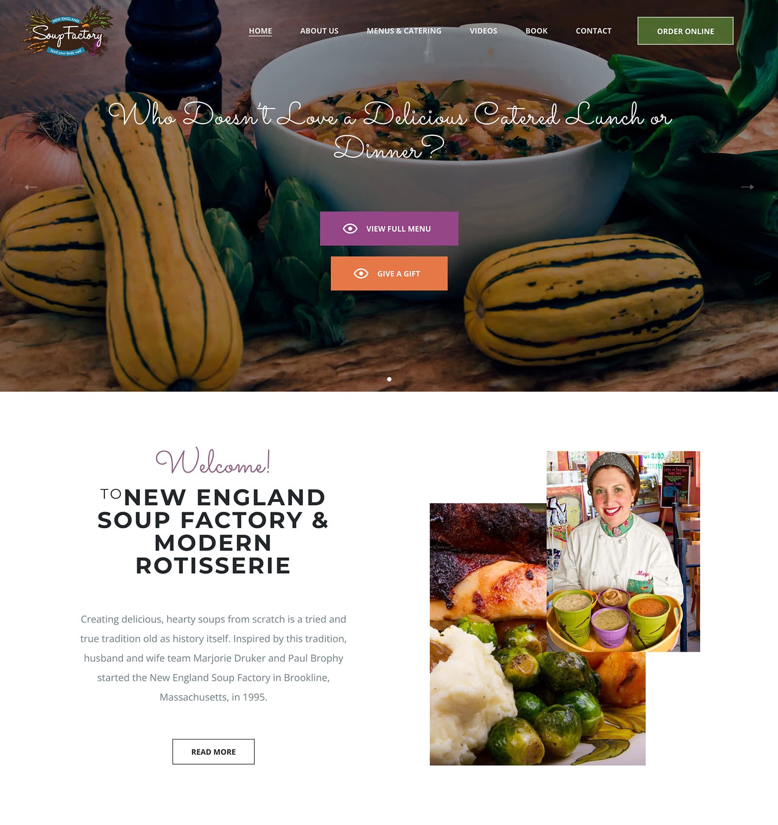 New England Soup Factory Home page